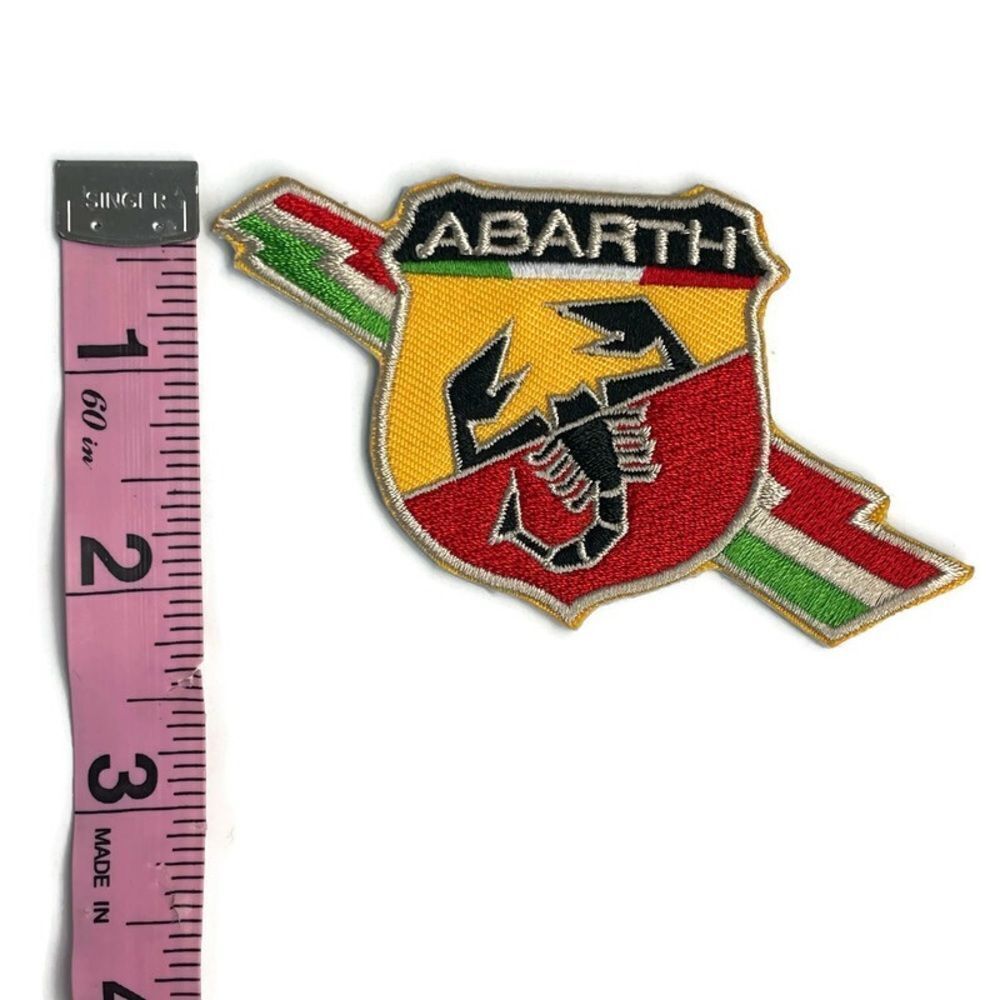 Abarth Fiat Italy Scorpion Logo Embroidered Patch - Picture 3 of 4